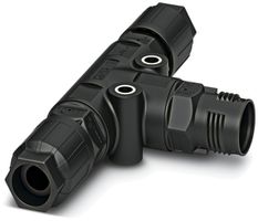 T-Verteiler QUICKON 2LPE 1.5mm² Ø4…9mm 2×Mutter schwarz