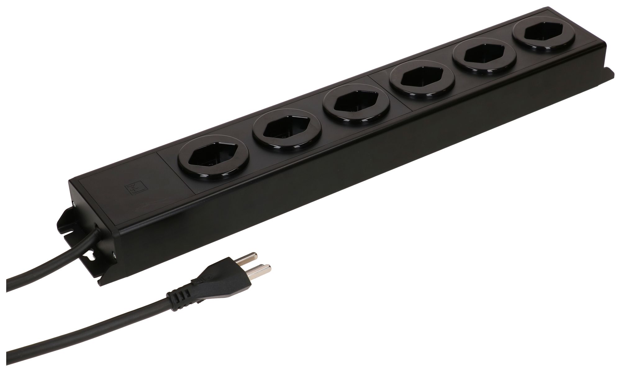 Prise multiple MH POWER LINE 16A 6×T23 1.5m noir-noir
