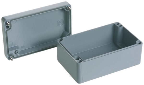 Boîtier AP Al 125×80×57mm gris IP65 Lithos Woertz