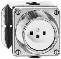 Prise AP humide T23 16A Al poli, bornes enf.