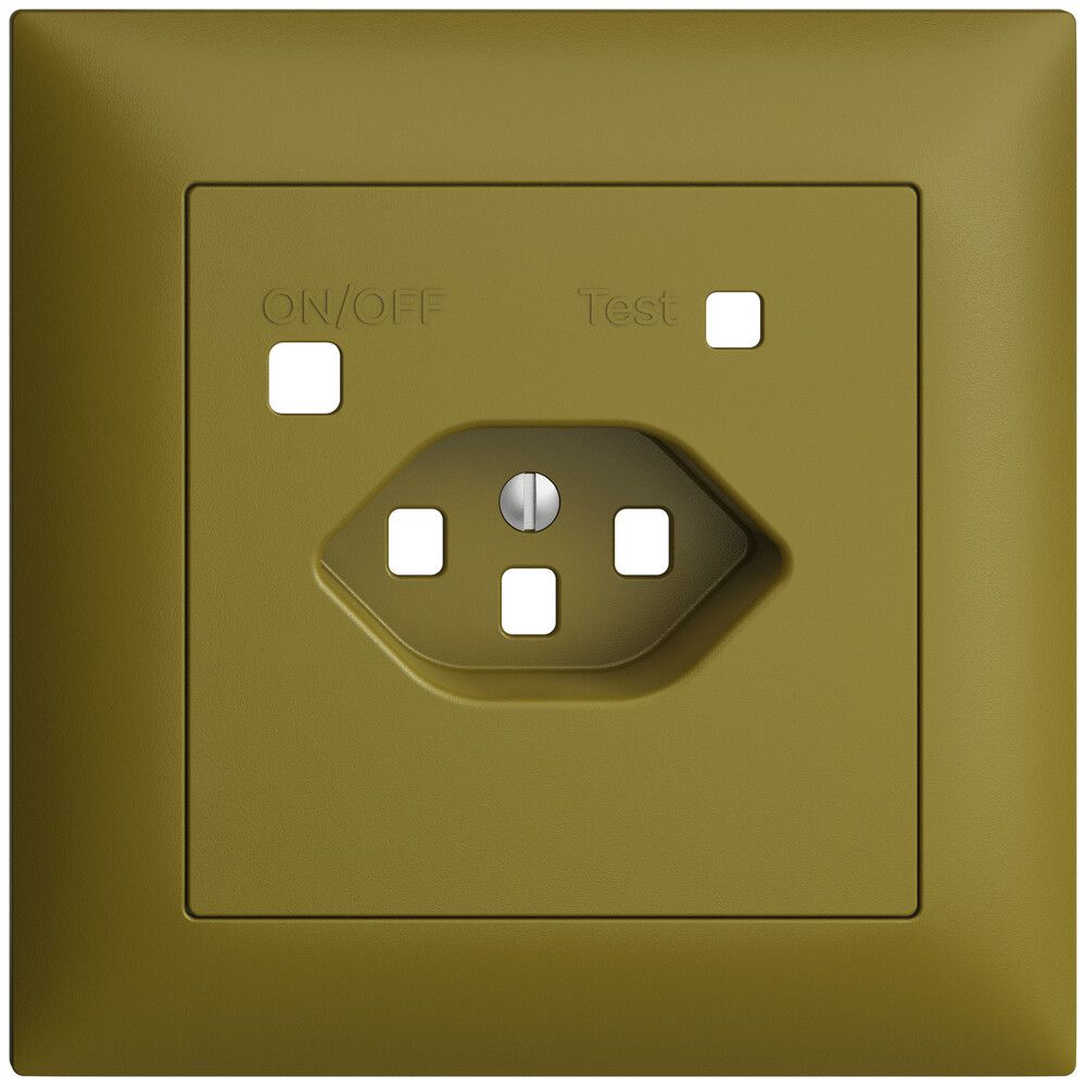 Kit frontal EDIZIOdue pour prise FI FMI, T23, olive