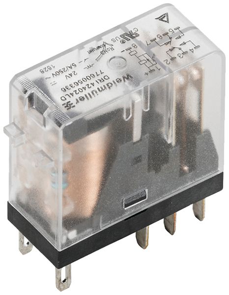 Relais WM DRI424110L 2CO AgSnO2 99…121VDC 5A/250VAC