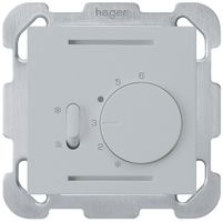UP-Thermostat Hager kallysto B, mit Schalter Heizen/Kühlen, hellgrau
