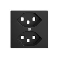 Frontset EDIZIOdue schwarz, 60×60mm 2×T23