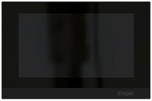 Innenstation Video Hager mit Türöffnerautomatik schwarz