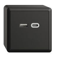 AP-Steckdose USB 18W Typ A + Typ C Feller EDIZIOdue FX54 230V 3600mA schwarz