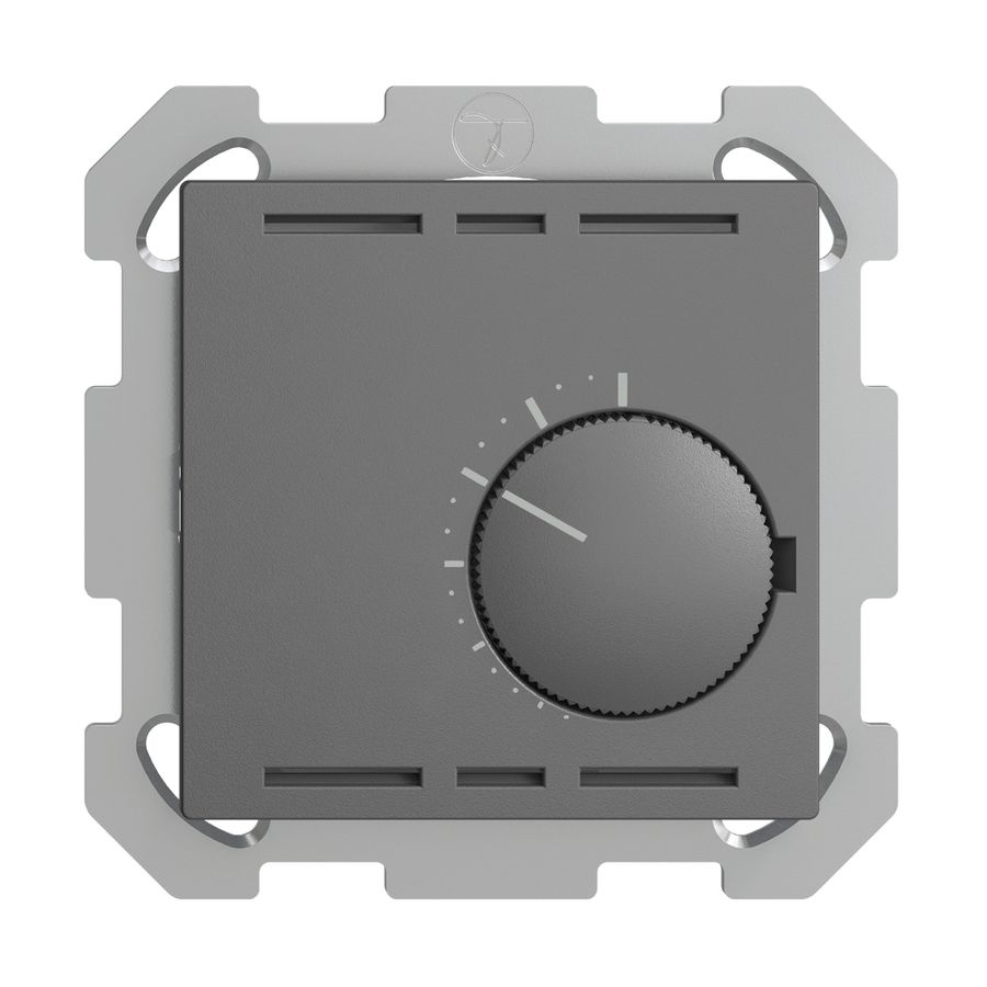 UP-Raumthermostat EDIZIOdue dunkelgrau, ohne Schalter