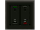 Pulsante KNX RGBW INC MDT BE-GTL2TS.B1S 2t/4a temp.vetro nero "I/O"