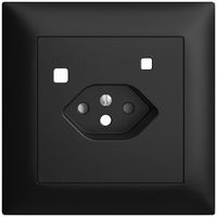 Frontset EDIZIOdue zu FI-Steckdose FMI, T13, shutter, schwarz