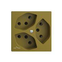 UP-Steckdose EDIZIOdue 3×T13 1×S olive