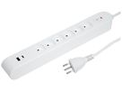 Prise multiple Steffen STEBA IQ 6×T13 1×USB-A 1×USB-C PD 3m blanc