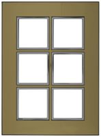 Intestazione INC Legrand Arteor 3×2 verticale 157×213mm Gold reflective