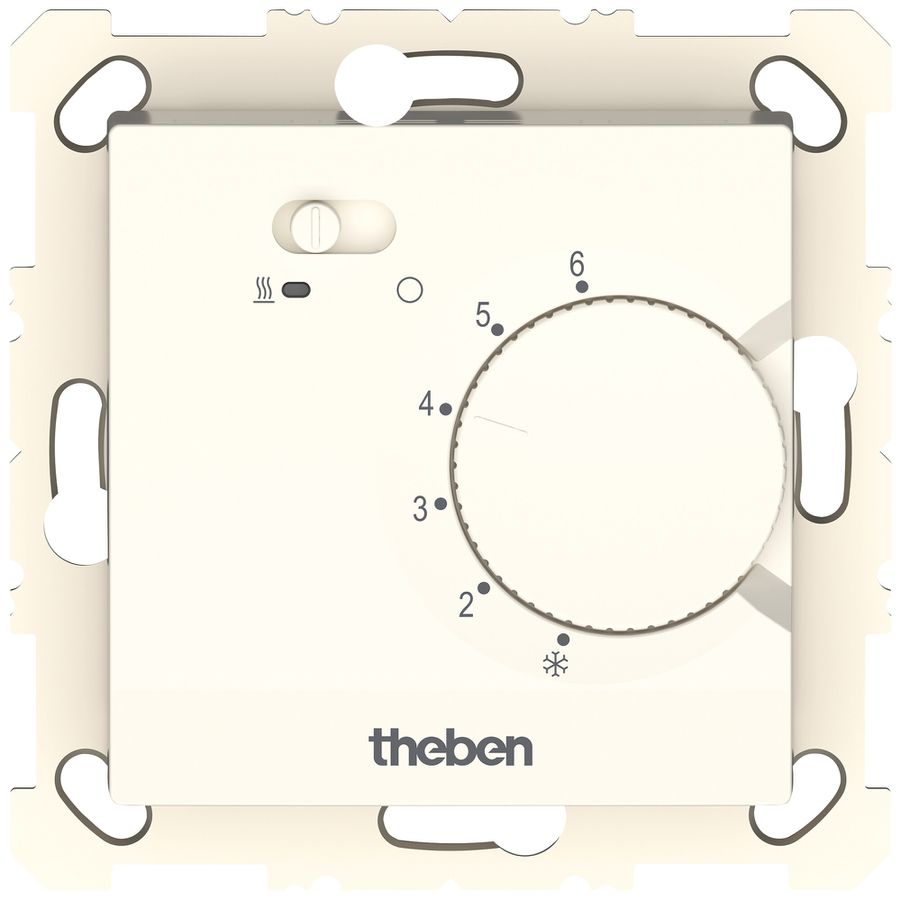 UP-Raumthermostat Theben RAMSES 746 S 230V AC 5…30°C 10A 71×71mm weiss
