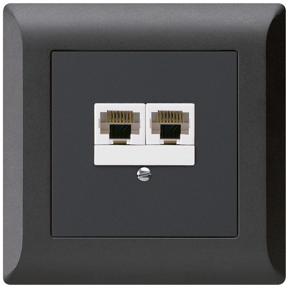 UP-Dose kallysto.line 2×RJ45u getrennt schwarz