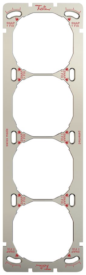 Placca di fissaggio con sistema di fissaggio SNAPFIX® 4×1 o 1×4 257×77mm
