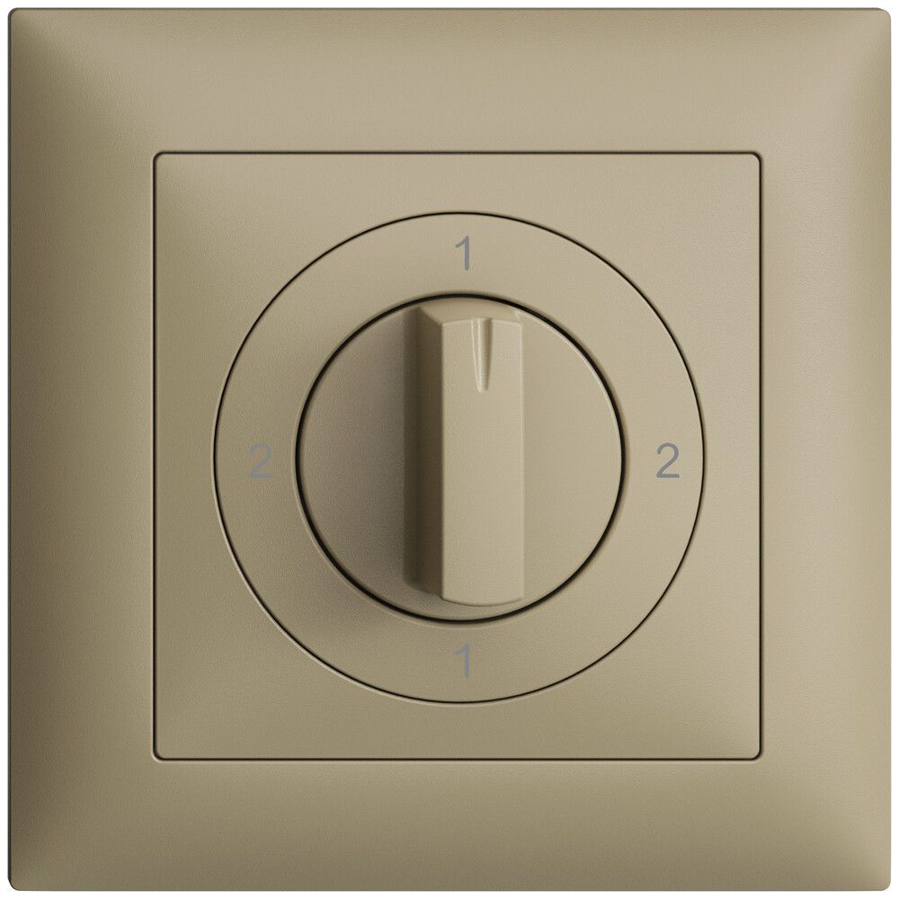 Frontset EDIZIOdue 2-1-2-1 sand 88×88mm für Drehschalter