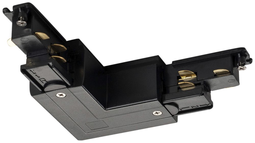 L-Verbinder SLV für AP-Stromschiene S-TRACK DALI 3-phasig, PE aussen, schwarz
