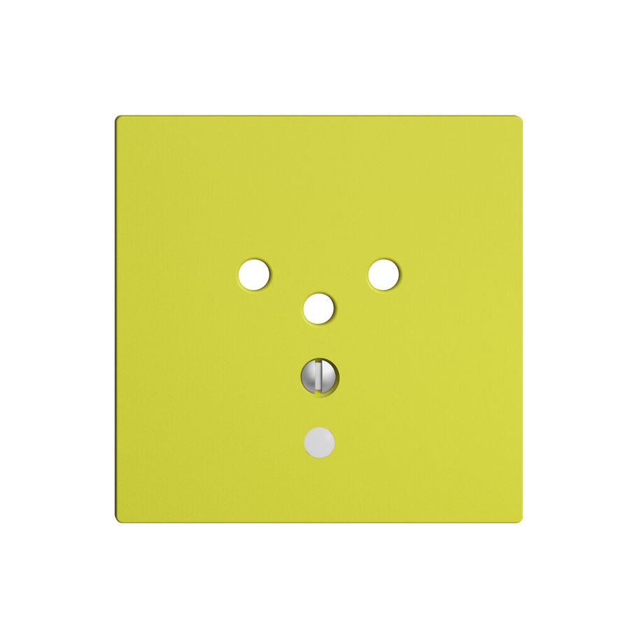 Plaque frontale EDIZIOdue T12 lemon 60×60mm, lentille, pour prise