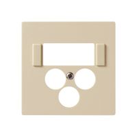 Placca frontale 3×coas+2×RJ45 kallysto multimedia R&M beige