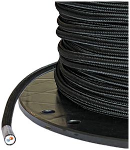 Textilkabel Elektrogros TDLR H03VV-F 2×0.75mm² LN schwarz 50m