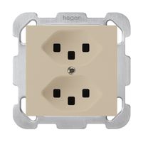 Presa INC kallysto 2×T23 beige con morsetti ad innesto