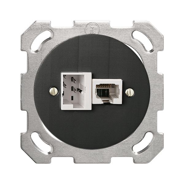 Scatola INC 1×TT,1×RJ45/u 4P ITplus Stand. 58mm nero ITM