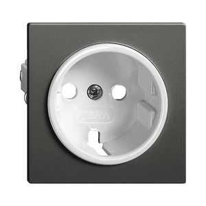 Frontplatte EDIZIOdue Schuko schwarz