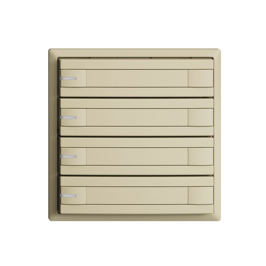 Poussoir KNX RGB EDUE, 250mW, a.LED RGB, papier, 4×poussoir, C.2×T., van