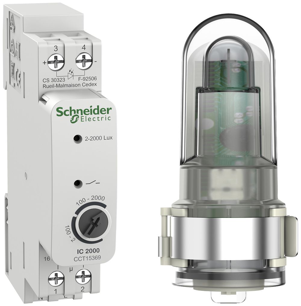 Interruttore crepuscolare AMD SE Acti9 IC 2000 outdoor, 2…2000lx, 1-canale