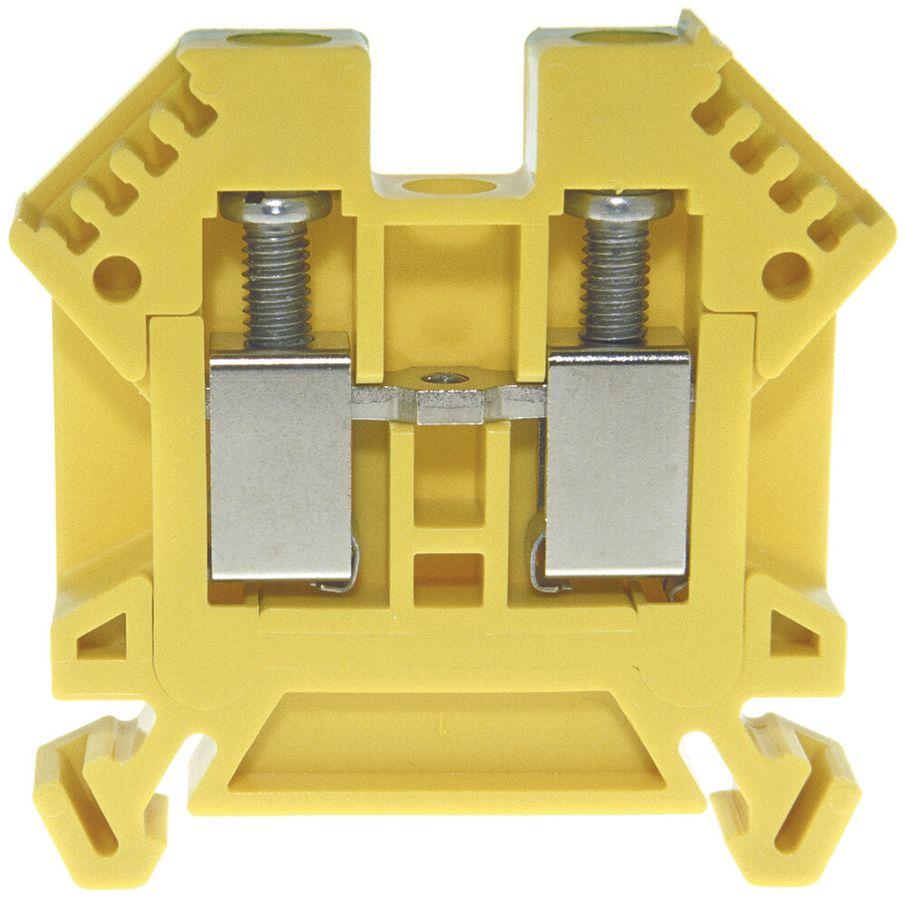 Durchgangs-Reihenklemme Woertz Ex 0.5…6mm² 41A 1000V Schraubansch.2×1 TH35 gn/gb