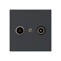 UP-Antennendose kallysto R/TV 14dB Durchgangsdose schwarz