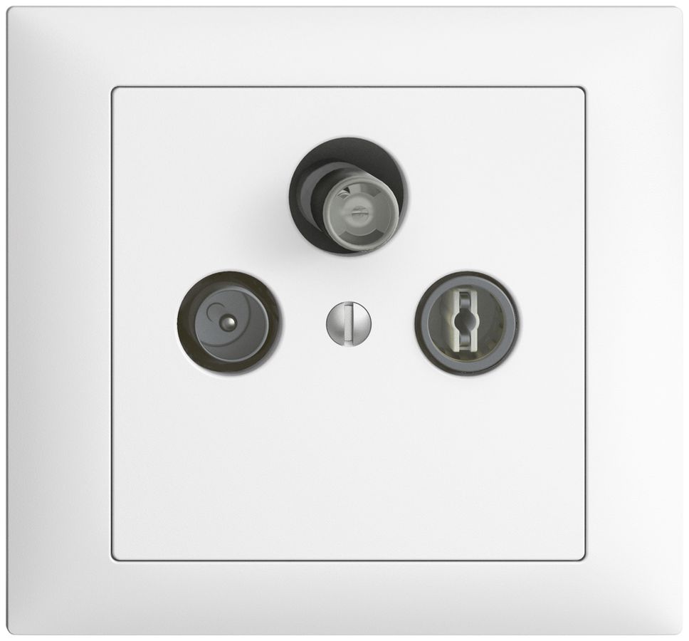 Prise d'antenne INC SAT DB52 EDIZIOdue blanc avec IEC/F