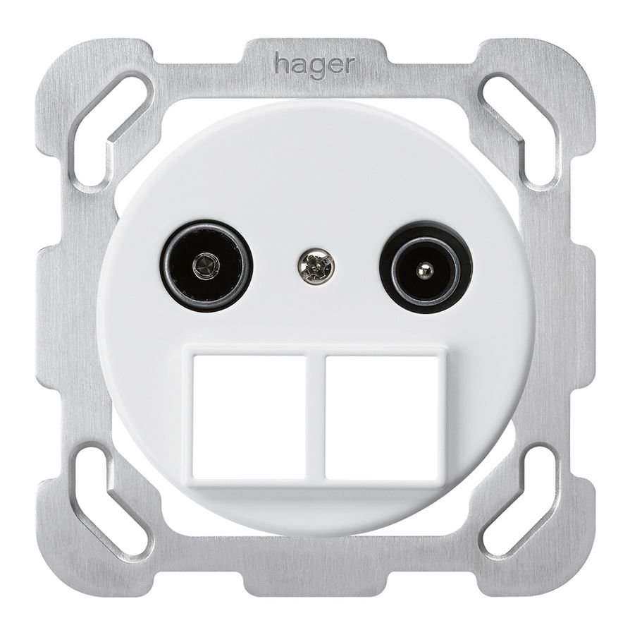 Presa d'antenna INC TV-R HMS basico B 14dB bianco