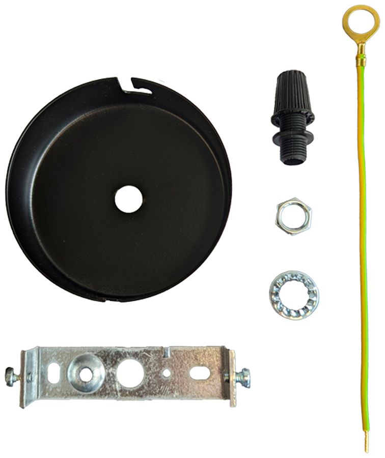 Baldaquin Elektrogros acier Ø75×24mm noir