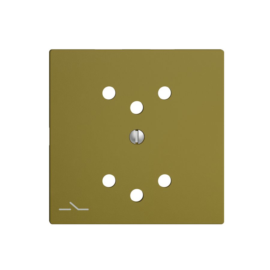 Frontplatte EDIZIOdue 2×T12 1×S olive mit Shutter