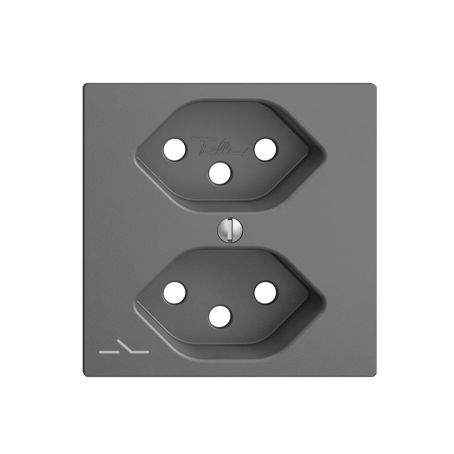 Frontplatte EDIZIOdue 2×T13 1×S dunkelgrau