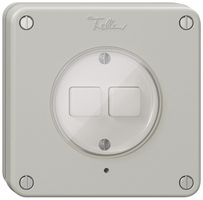 Interruttore a pulsante INC NEVO Wiser c.staz.secondaria 2T 2A grigio chiaro