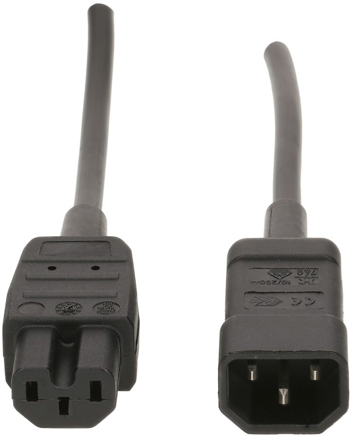 Apparatekabel MAX HAURI C14/C15 Td 3×1mm² 2.5m schwarz