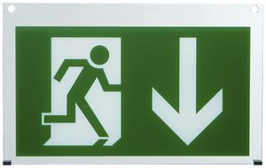 Acrylglasplatte Pfeil nach unten für CLED/ELED