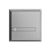 KNX-Taster RGB EDUE, 250mW, m.RGB-LED, m.Papiereinlage, 1×Taste, 1×Tastenb., si