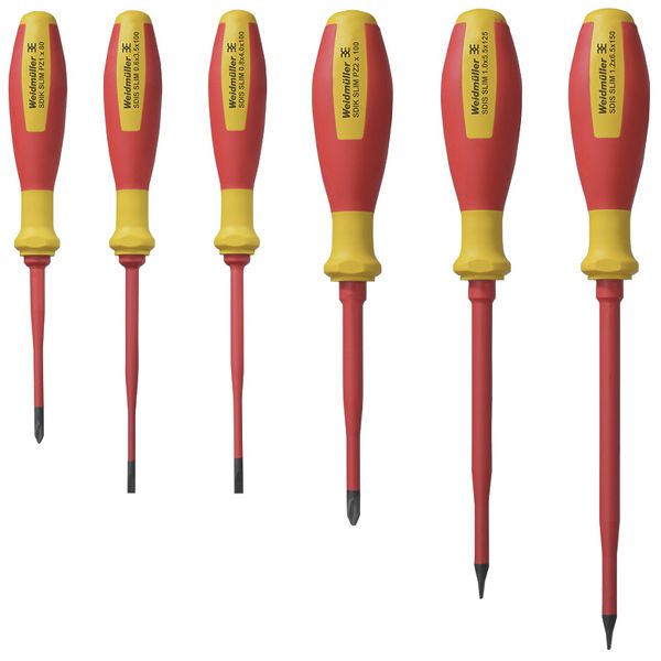 Schraubenzieher-Set WM SDI SET SLIM Schlitz 3.5/4/5.5/6.5 und PZ1/2 VDE