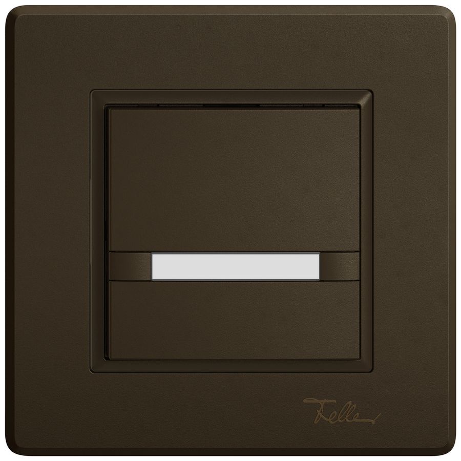 Poussoir universel ENC EDIZIO.liv UNI SNAPFIX® 5…48V s.LED 1× comm.2T étiqu.br