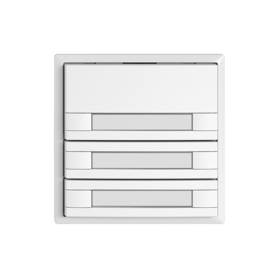 Pulsante KNX RGB EDIZIO.liv SNAPFIX® sensore temp.s.LED targ.6× com.1T bi