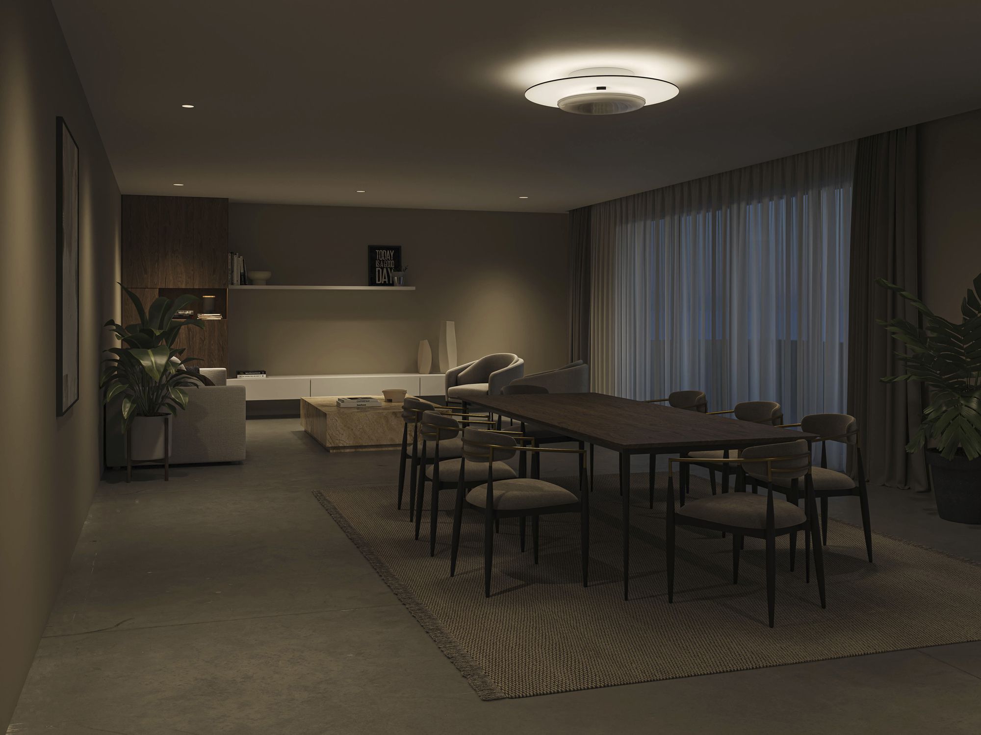 LED-Deckenleuchte Philips Garnet 30W 3100lm 2700K Ø400mm schwarz