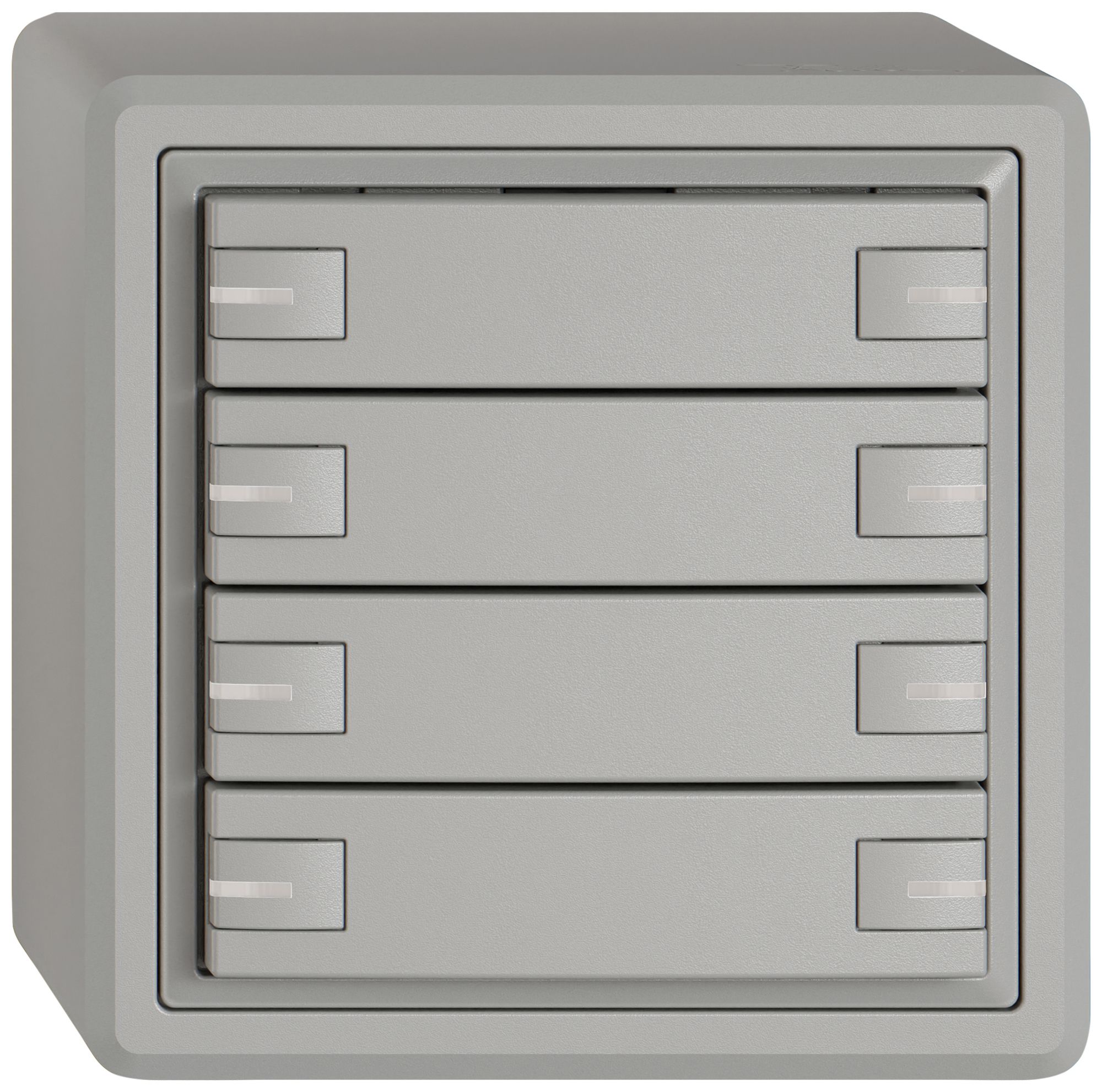 Pulsante KNX RGB AP EDIZIO.liv SNAPFIX® sensore temp.RGB-LED 8× com.1T grc