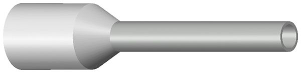 Embout de câble type A isolé 0.75mm²/10mm blanc