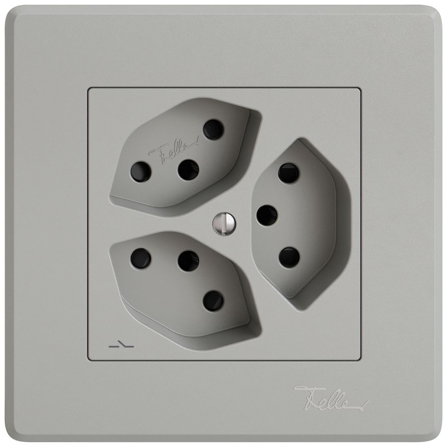 UP-Steckdose EDIZIO.liv SNAPFIX® 3×T13 1×S mit Shutter hgu