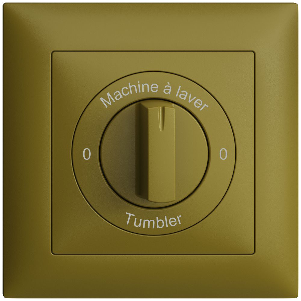 Kit front. Machine à laver-0-Tumbler EDIZIOdue 88×88mm olive