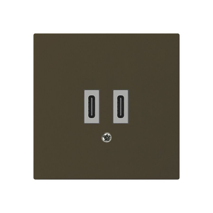 Prise de charge USB Hager kallysto C-C 20W 5V 60×60mm brun