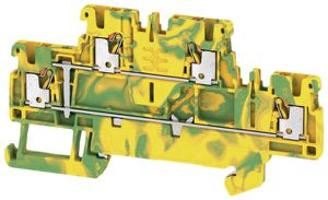 Borne de protection Weidmüller A2C PUSH IN 1.5mm² 2 étages vert/jaune